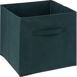 5Five Opbergmand/kastmandje - Smaragd groen - 31 x 31 x 31 cm - 29 liter - Vakkenkast manden - Opvouwbaar - Opbergmanden