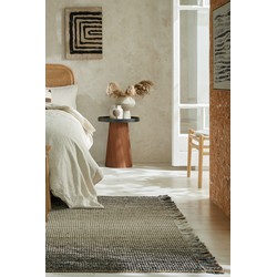 JUTE OMBRE VLOERKLEED LAAGPOLIG - WOL MIX - HANDGEWEVEN MODERN - GRIJS