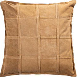 PTMD Sierkussen Cobie - 60x8x60 cm - Suede - Bruin