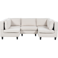 Beliani UNSTAD - Modulaire Sofa-Beige-Polyester