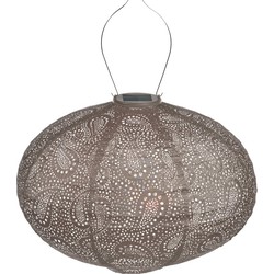 Solar lampion oval paisley 40 cm taupe - Lumiz