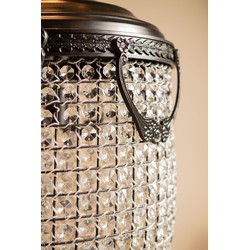 PTMD Hanglamp Lidde - 37x37x70 cm - Kristal - Transparant