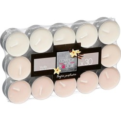 Atmosphera Geurkaars waxine/theelichtje - 30x - vanille - 3,5 uur - geurkaarsen