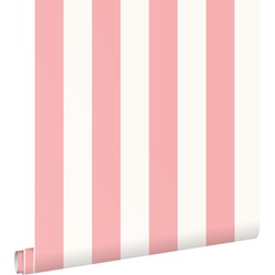 ESTAhome behang strepen licht roze en wit - 50 x 900 cm - 139906