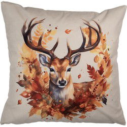 Clayre & Eef Kussenhoes 45x45 cm Beige Polyester Hert
