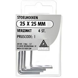 Stoelhoeken 25 25mm verz 4st