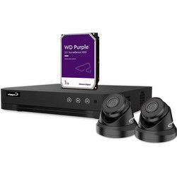Ip-videobewakingsset 4-kanaals nvr-recorder 2 x ip dome-camera 1 tb hd kabels