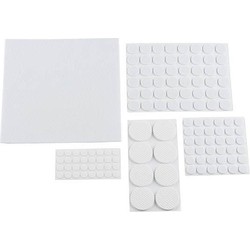 Kinzo Meubelvilt - 125x stuks - zelfklevend - anti-kras viltjes - wit - Meubelviltjes