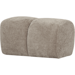 WOOOD Mojo Poef - Ribstof - Donker Zand - 80x60x45