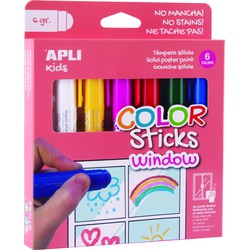 APLI Kids APLI Kids APLI - Kleurstok voor raam 6 kleuren