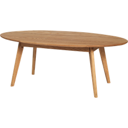 Yumi ovale houten salontafel naturel - 130 x 65 cm