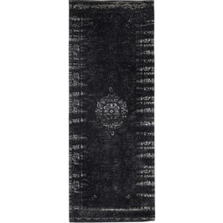 Nordal GRAND geweven karpet grijs zwart 200x75