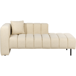 Beliani LANNILS - Chaise longue-Beige-Fluweel