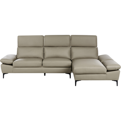 Beliani FARILA - Hoekbank-Beige-Leer