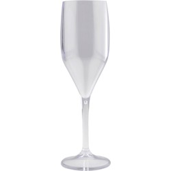 Champagneglazen/prosecco flutes transparant 150 ml van onbreekbaar kunststof - Champagneglazen