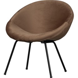 WOOOD Moly Fauteuil - Velvet - Toffee - 74x75x76