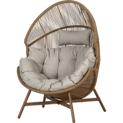 Ayla rattan tuin loungestoel beige