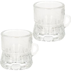 72x Shotglazen bierpul met handvat 4cm - Shotglazen