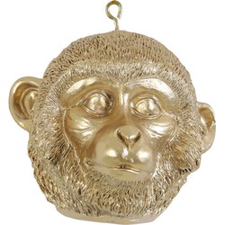 Ornament hanging 8x6,5x8,5 cm MONKEY matted gold
