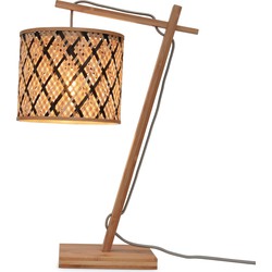 Tafellamp Java - Bamboe/Zwart - 30x18x46cm