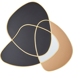 Beliani TAILLY - Wandspiegel-Zwart-Glas