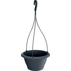 Prosperplast Bloempot Respana hangend - antraciet - kunststof - 27 cm - Plantenpotten