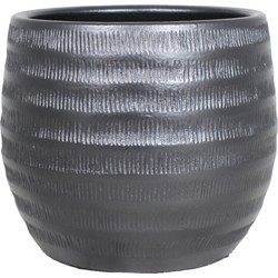 Floran Plantenpot - zwart - mat - keramiek - 14 x 11 cm - Plantenpotten