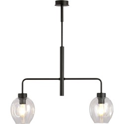 moderne hanglamp Martino Zwart 2-lichts