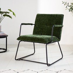 Fauteuil Hailey donkergroen chenille