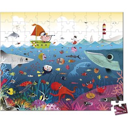 Janod Janod puzzelkoffer Onderwaterwereld - 100 stukjes