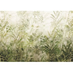 Sanders & Sanders fotobehang jungle olijfgroen - 400 x 280 cm - 612459