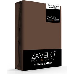 Zavelo Flanel Laken Taupe-1-persoons (180x290 cm)