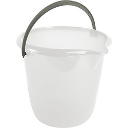 Witte schoonmaakemmers/huishoudemmers 10 liter van dia 28 cm - Emmers
