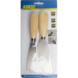 Kinzo Plamuurmessen - 2 stuks - 3 cm / 7,4 cm - schildersmes set - Plamuurmessen