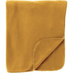 Textino DEX - Plaid 130x160 cm - fleece deken - zacht en dun - Golden Glow - geel - Textino