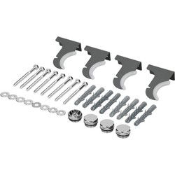 Universeel bevestigingsmateriaal voor radiator compleet set antraciet LuxeBath