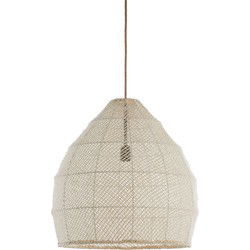 Light & Living - hanglamp - Makassar - beige - textiel - E27 - 2979743