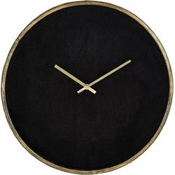 PTMD Klok Ray - 40x3x40 cm - Metaal - Zwart