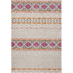 Safavieh Modern Chic Indoor Woven Area Rug, Madison Collection, MAD614, in Grey & Ivory, 91 X 152 cm