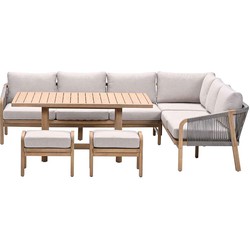 Garden Impressions Alora lounge dining set 5-delig rechts - grey sand