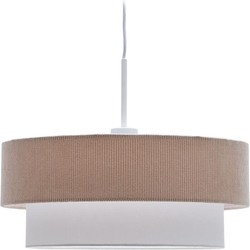 Kave Home - Bianella-plafondlamp van beige katoen en ribfluweel Ø 40 cm