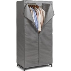 Mobiele opvouwbare kledingkast - met grijze hoes - 75 x 50 x 160 cm - Campingkledingkasten