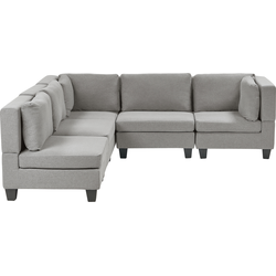 Beliani UNSTAD - Modulaire Sofa-Grijs-Polyester