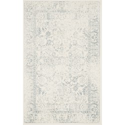 Safavieh Distressed Vintage Indoor Woven Area Rug, Adirondack Collection, ADR109, in Ivory & Slate, 91 X 152 cm