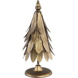 PTMD Cedro Kerstmis Ornament - 13 x 13 x 31 cm - Metaal - Goud