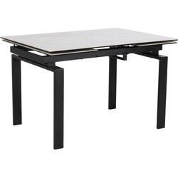 Eettafel Uitschuifbaar - Wit Keramiek - 200x85x76cm - Holvik
