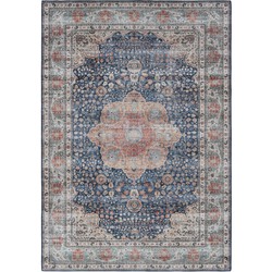 Vercai Rugs Toucan Collectie - Laagpolig Vloerkleed - Tapijt voor Woonkamer - Machine Wasbaar - Polyester - Marine - 160x230 cm