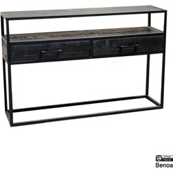 Benoa Jax 3 Drawer Console Table Black 140 cm