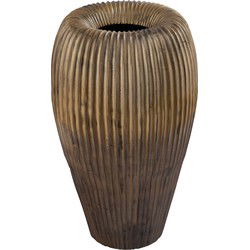 PTMD Russel Gold Alu Round Pot Ribbed High