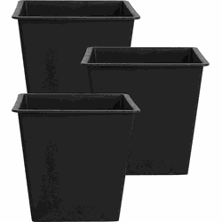 Beliani BALZO - Plantenbak voor buiten-Zwart-Synthetisch materiaal